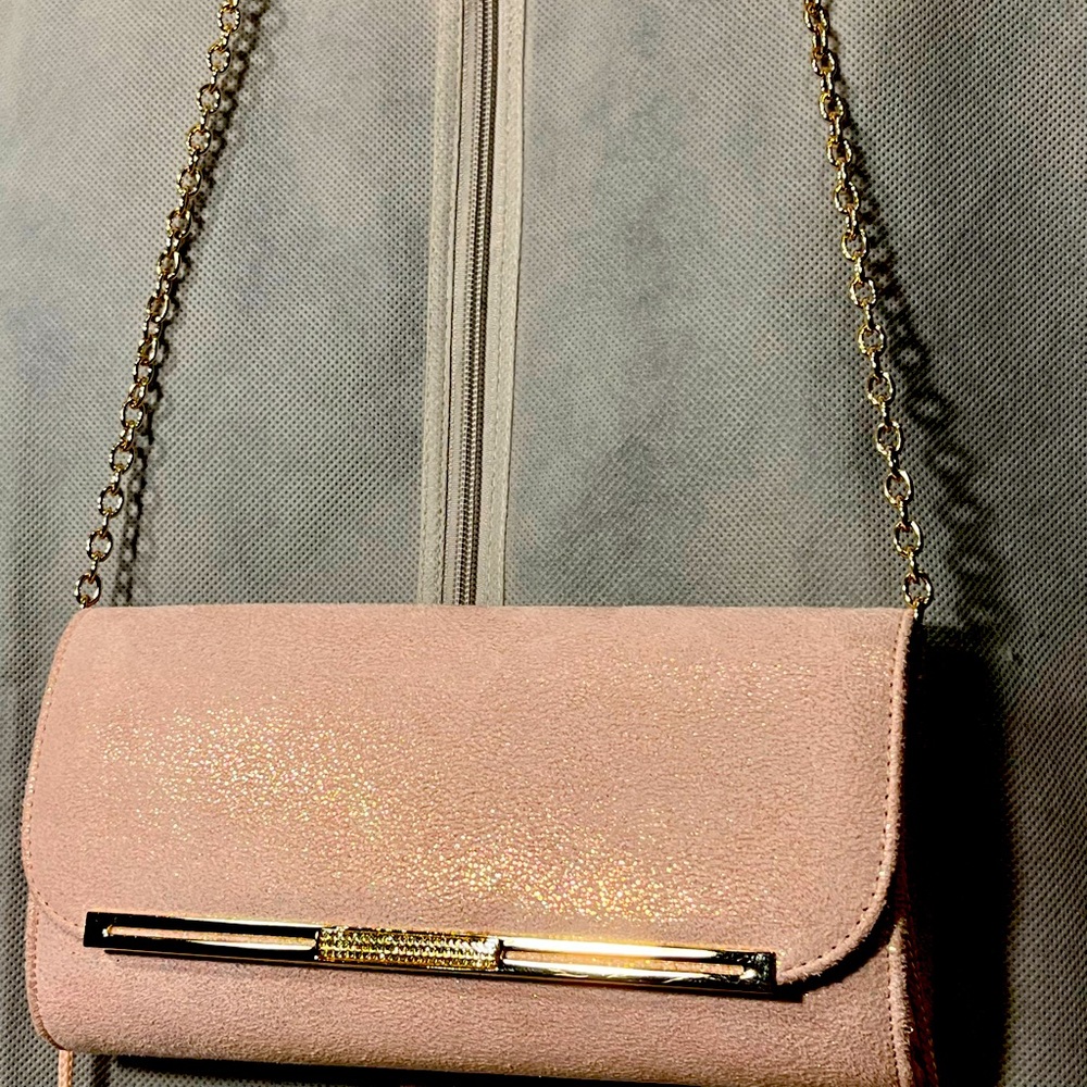 Nice little  pink shimmer evening bag.